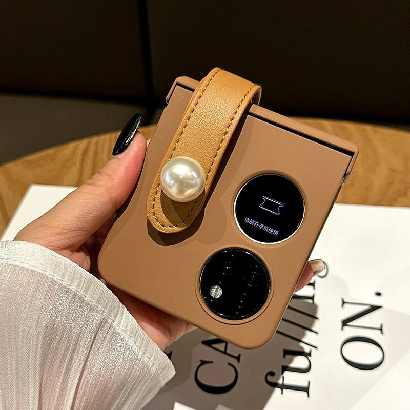 珍珠皮带扣华为P50Pocket手机壳折叠屏Pocket2肤感支架Pockets潮
