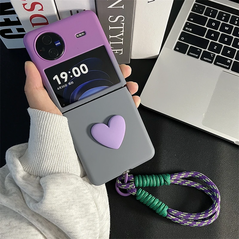 渐变vivoxflip手机壳适用华为pocket2女oppofindn3flip/p50pocket