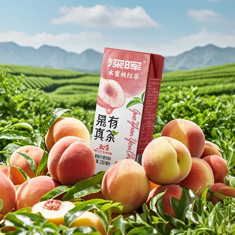 深晖果茶水蜜桃红茶饮料清爽果汁饮品