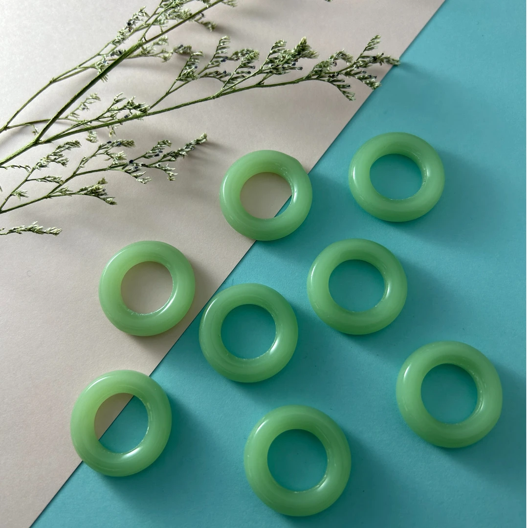 青玉色仿玉料高货琉璃配件跑环莲蓬葫芦平安扣DIY发簪饰品配饰