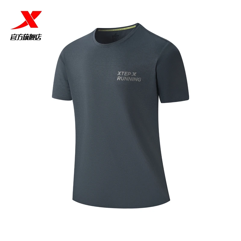特步运动短袖男夏季新款速干透气休闲T恤跑步反光短T977229010319