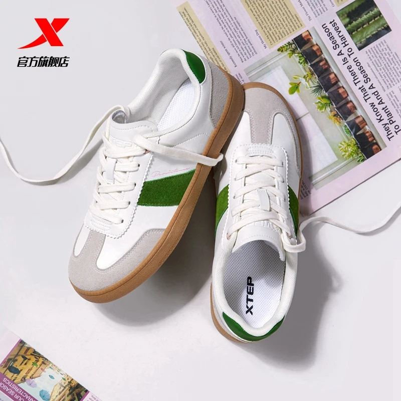 特步新品|情侣款德训板鞋低帮秋季时尚休闲男鞋运动秋季百搭潮流