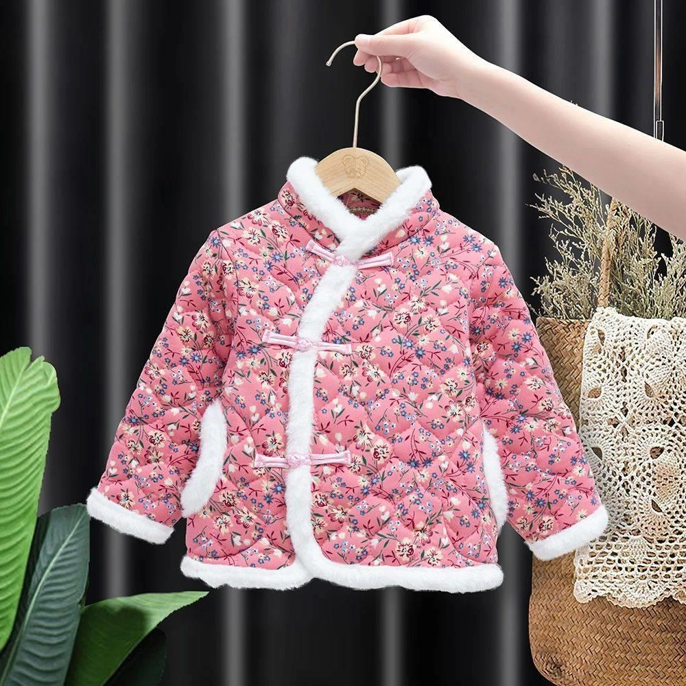 新款大棉袄儿童宝宝东北大花棉袄棉服女童装冬小孩棉袄花袄男拜年