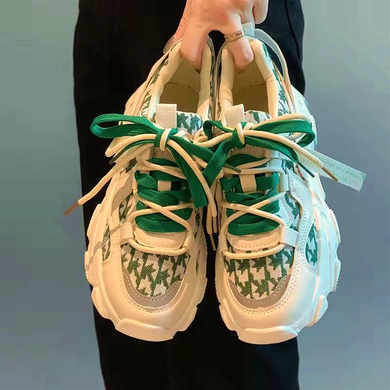 老爹休闲鞋女2023春秋新款运动休闲松糕厚底女鞋秋季鞋子ins潮