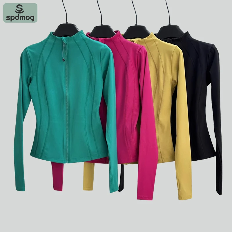 SPDMOG薄款女上衣新款长袖秋季户外跑步运动专业晨跑健身服外套