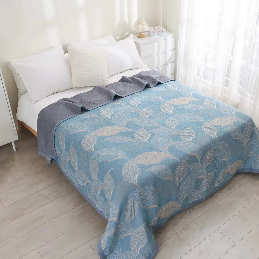 【叶落兰】230*250cm床盖大尺寸天丝舒适亲肤床盖多功能四季可用