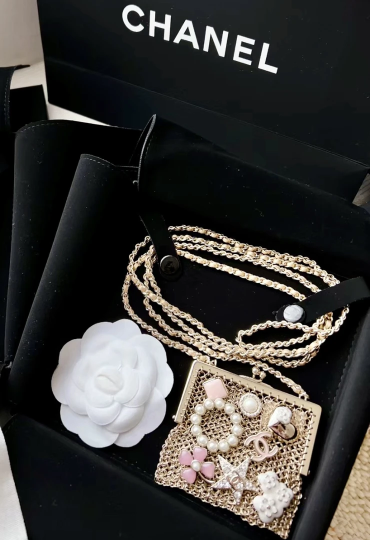 95新 Chanel/香奈儿 夏七中古/大幂幂同款链条耳机包斜挎包