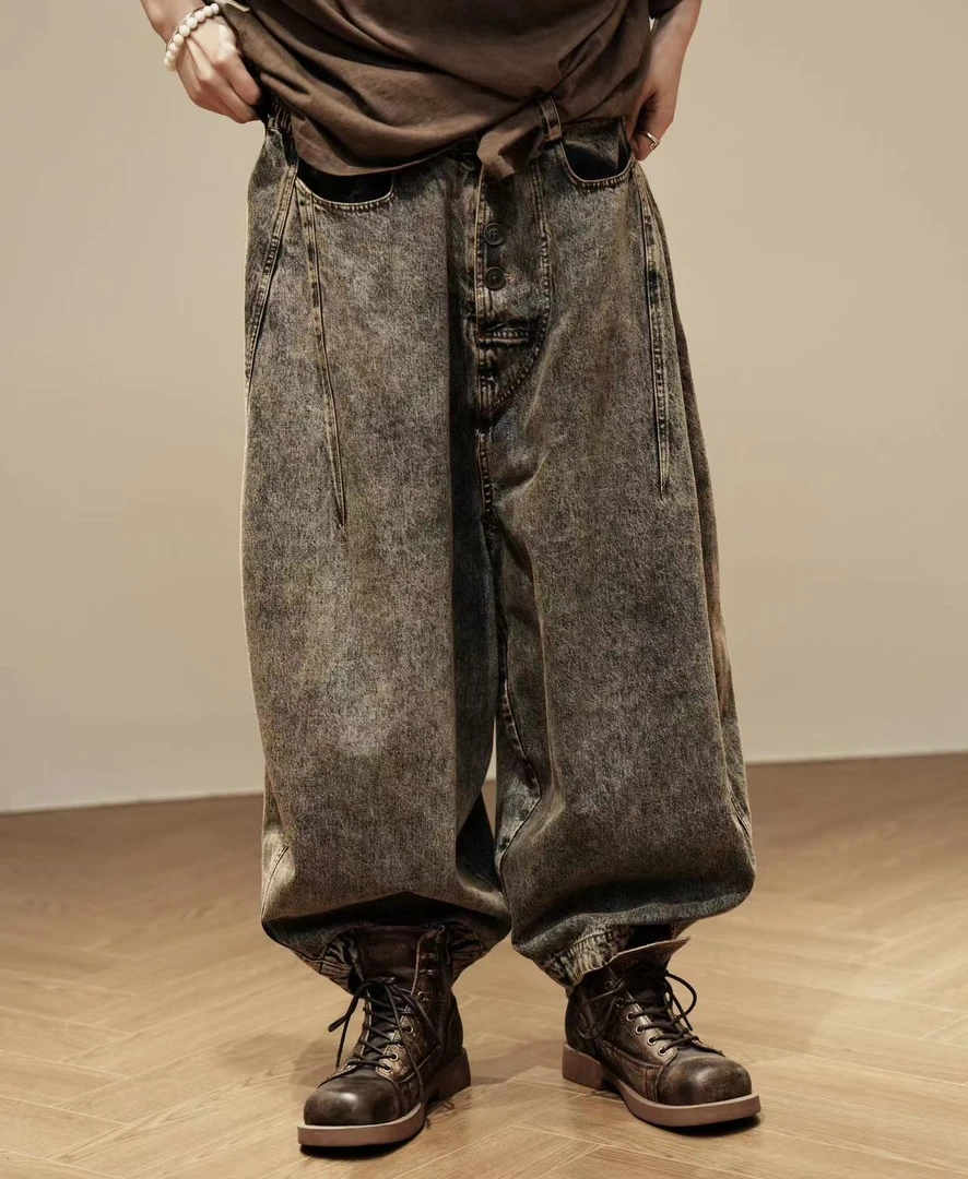 小慧麻衣～疯子张做旧牛仔裤～旧蓝色～单色～均码～款号08207