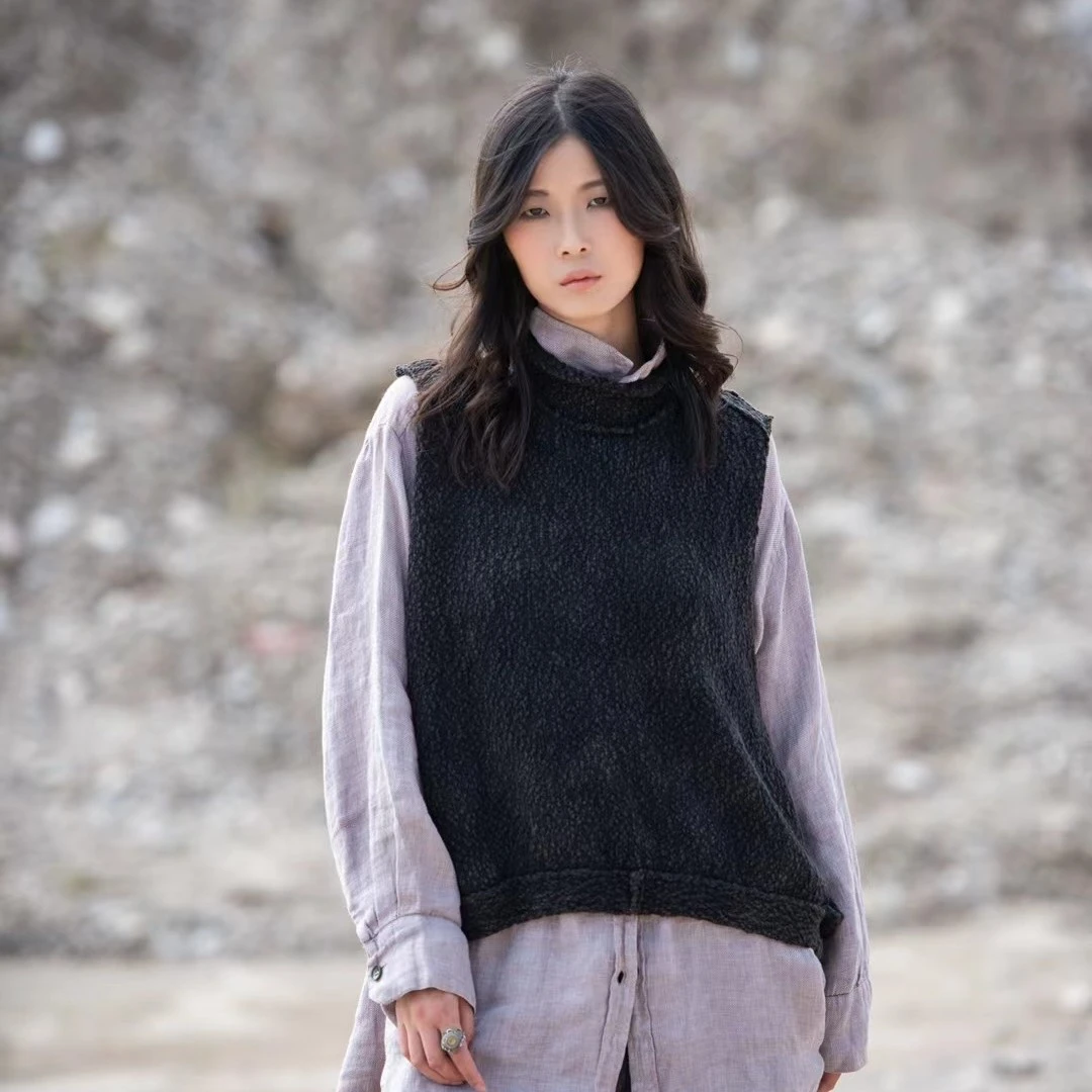 麻依者～套头款高领马夹～均码款号1121