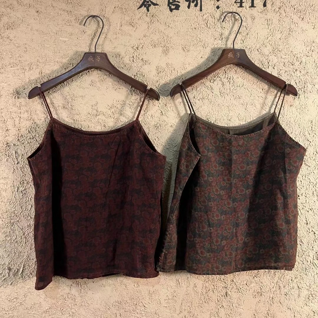 麻依者～短款吊带背心～均码款号977