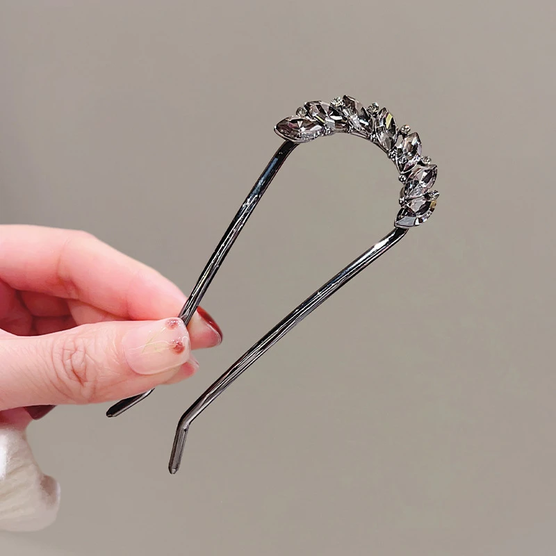 法式旗袍头饰发钗简约盘发器型发簪头饰古风古装簪子插梳发饰女