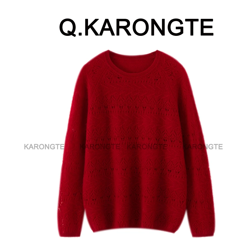 【原创- 赫拉女神】纯山羊绒费尔岛波浪花重磅2024秋罩衫宽松圆领