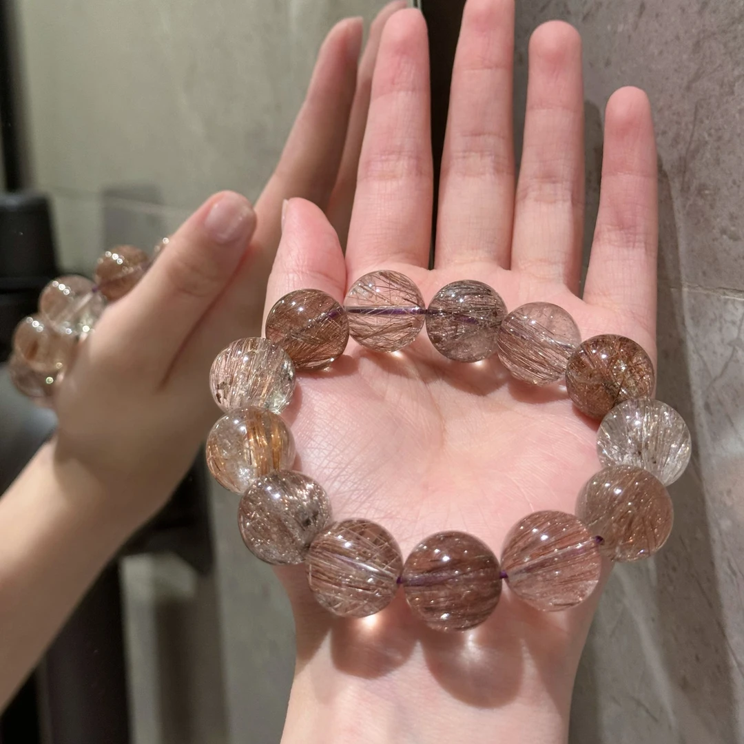 天然多宝彩发晶手链