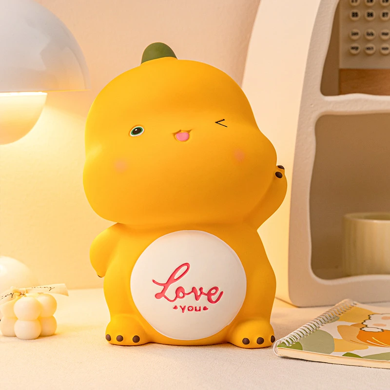 奶龙存钱罐可爱创意礼品装饰摆件搪胶防摔储蓄罐可存可取儿童礼物
