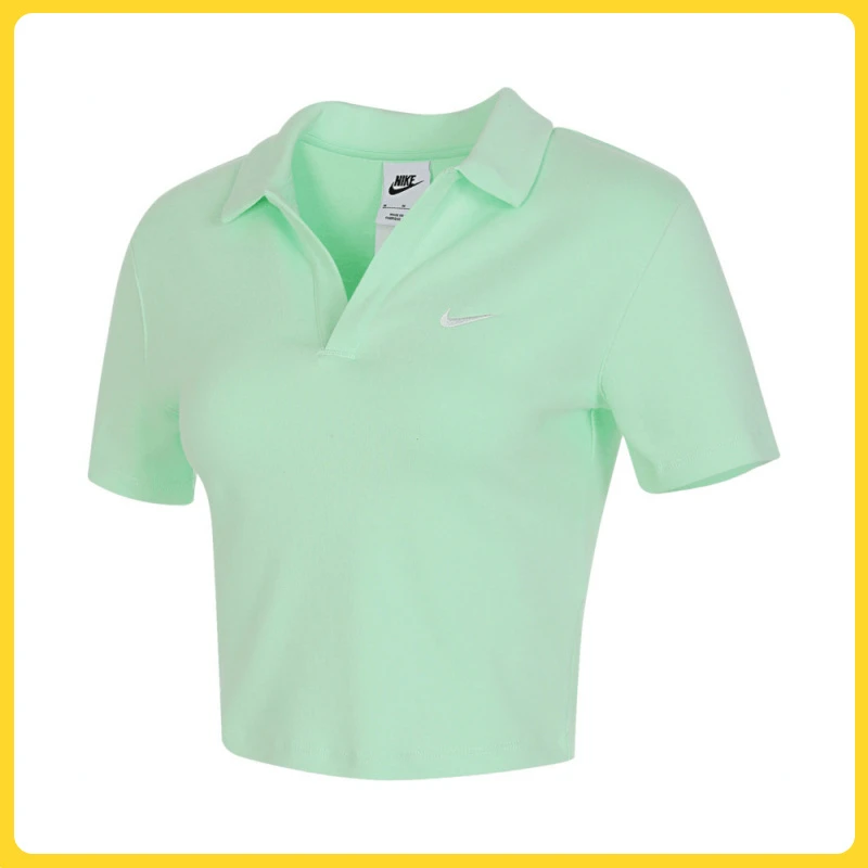 nike耐克女子 W NSW ESSNTL SS POLO CRP TO欧若风短袖DV7885-376