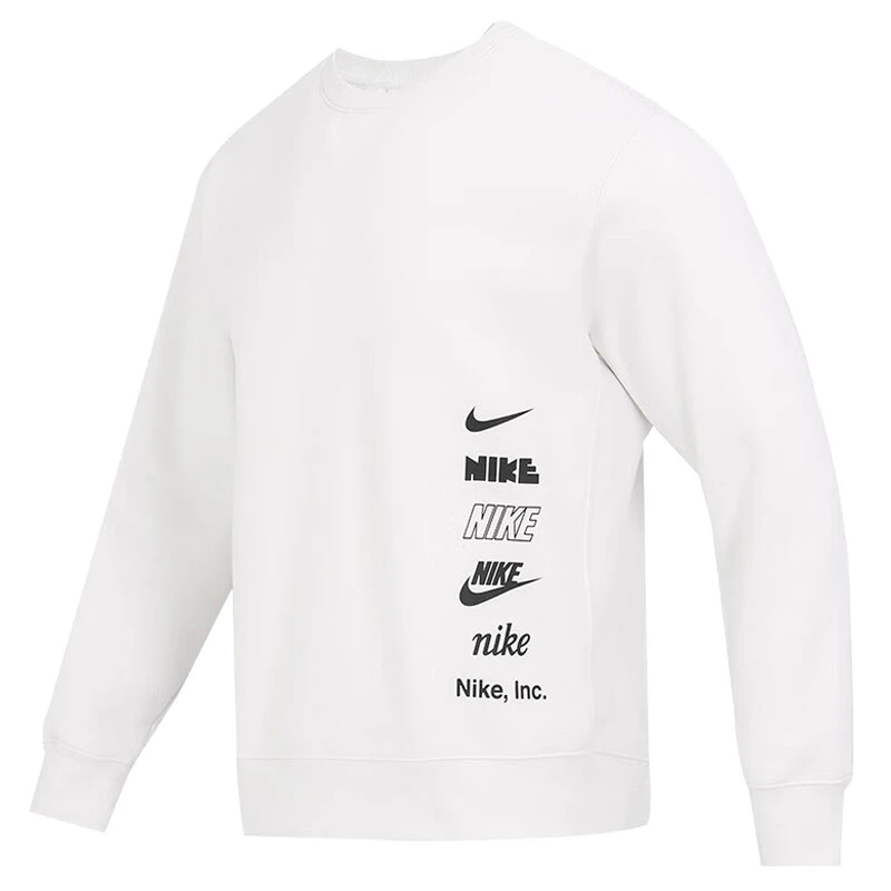 nike耐克男款运动卫衣 CLUB BB CREW MLOGO针织套头衫DX0782-030