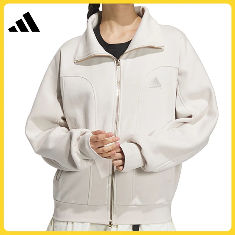 adidas阿迪达斯女子LOGO FLEECE JKT针织外套JJ3566
