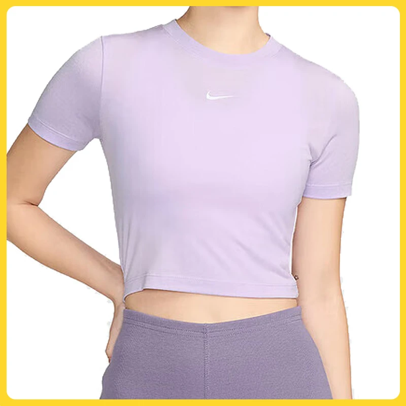 NIKE耐克女子AS W NSW ESSNTL SLM CRP无领短T恤FB2874-511