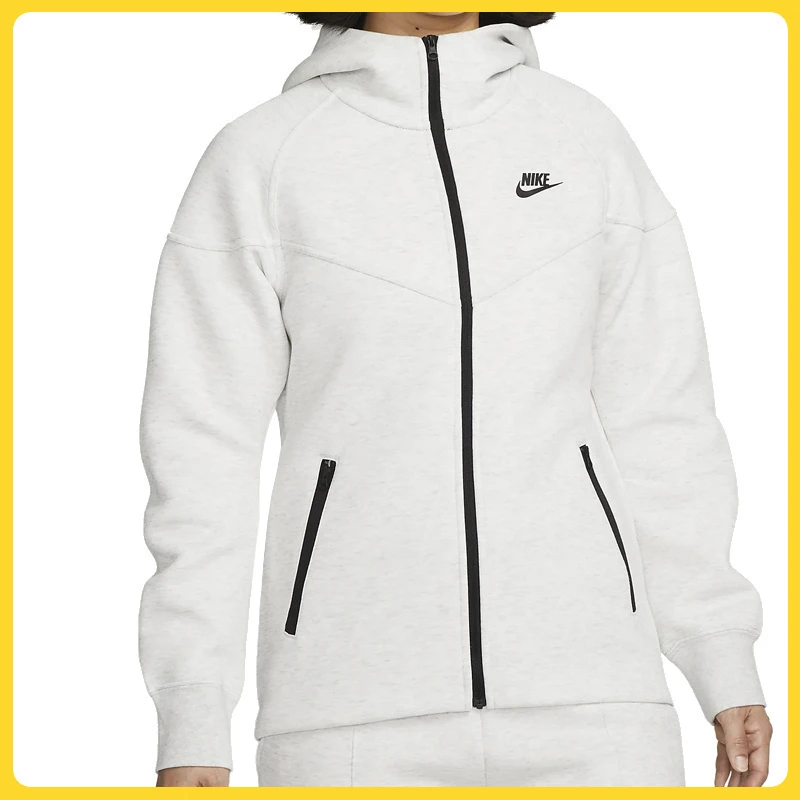 nike耐克女款时尚运动外套NSW TCH FLC WR FZ HDY针织FB8339-013