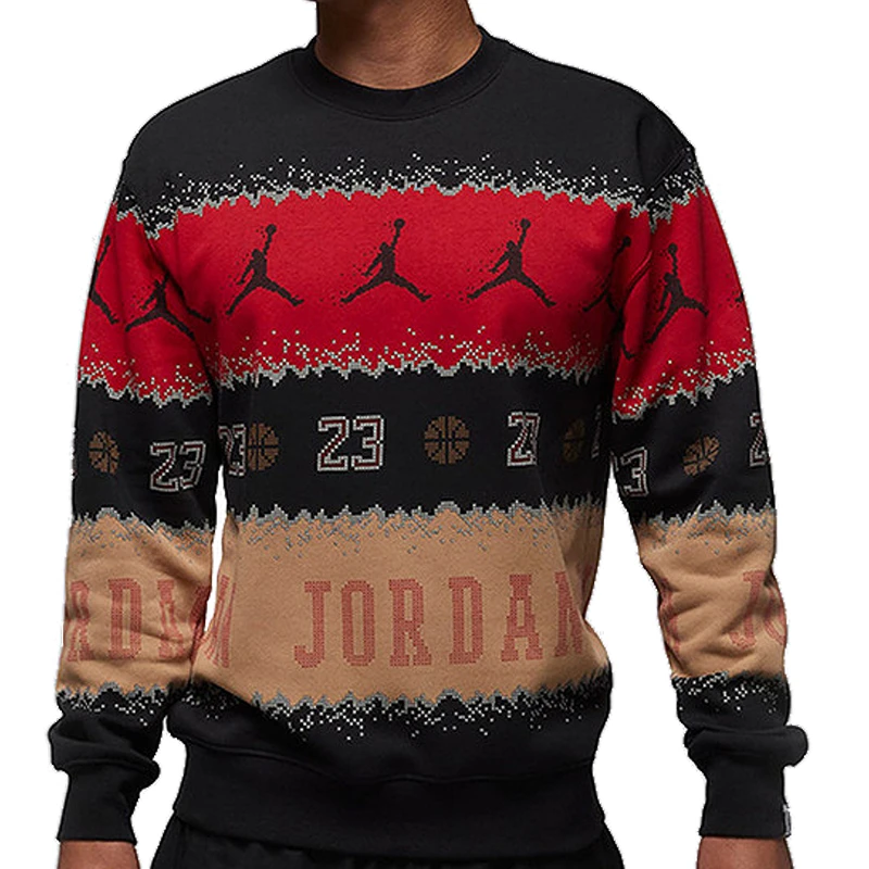 nike耐克男子J ESS MMBR HLDY FLC CREW套头衫FD7464-687