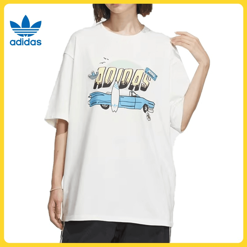 adidas Originals阿迪三叶草女子高能感SMR GFX TEESS短T恤IW6296