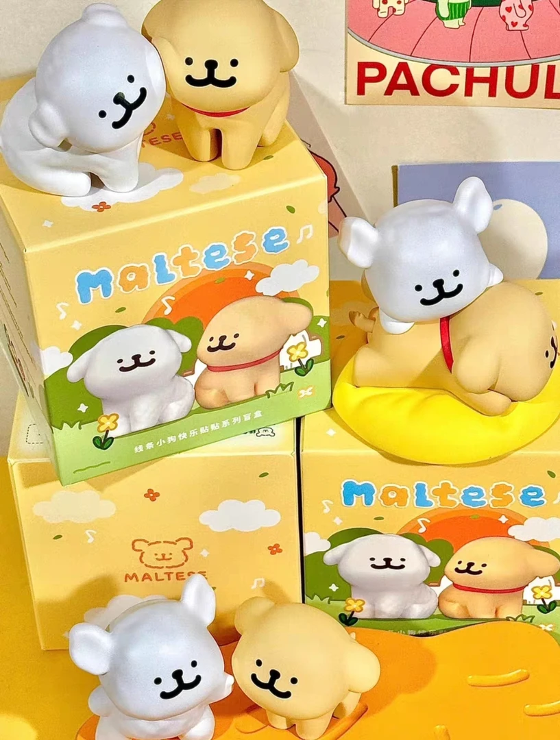 【拆盒】玩乐主义线条小狗盲盒快乐贴贴系列盲盒潮玩