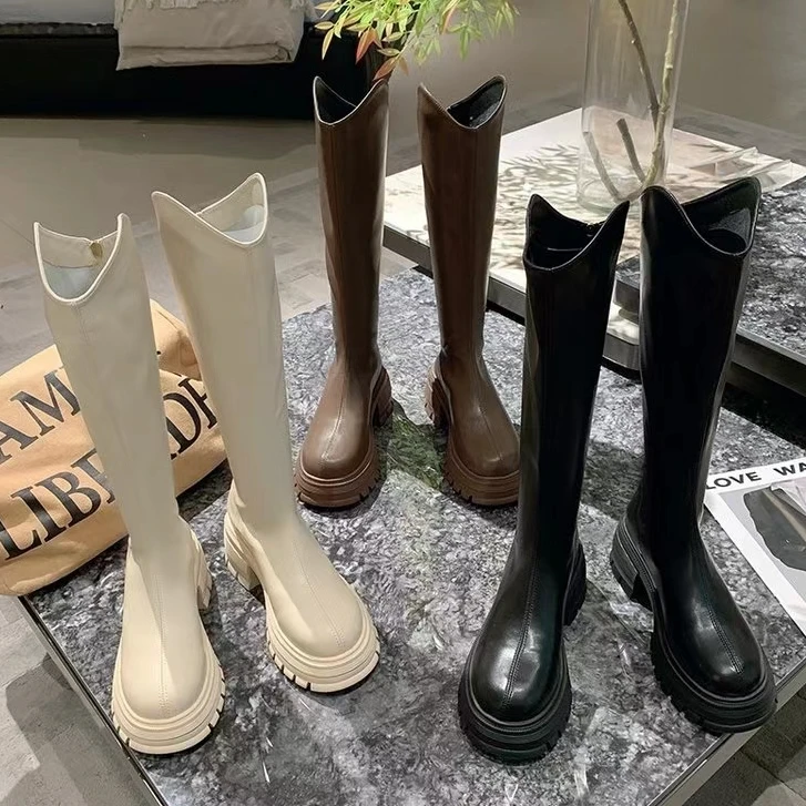 时尚百搭骑士靴不过膝长筒靴瘦瘦靴JX 6206 跟高5.5厘米