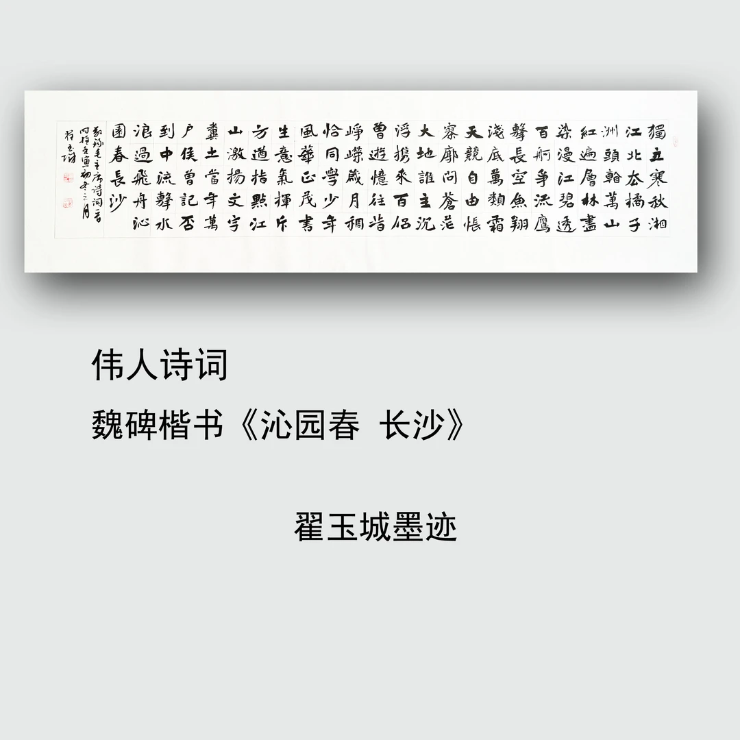 《沁园春  长沙》促销价 六尺对开180*48厘米 书法作品 亲笔手写