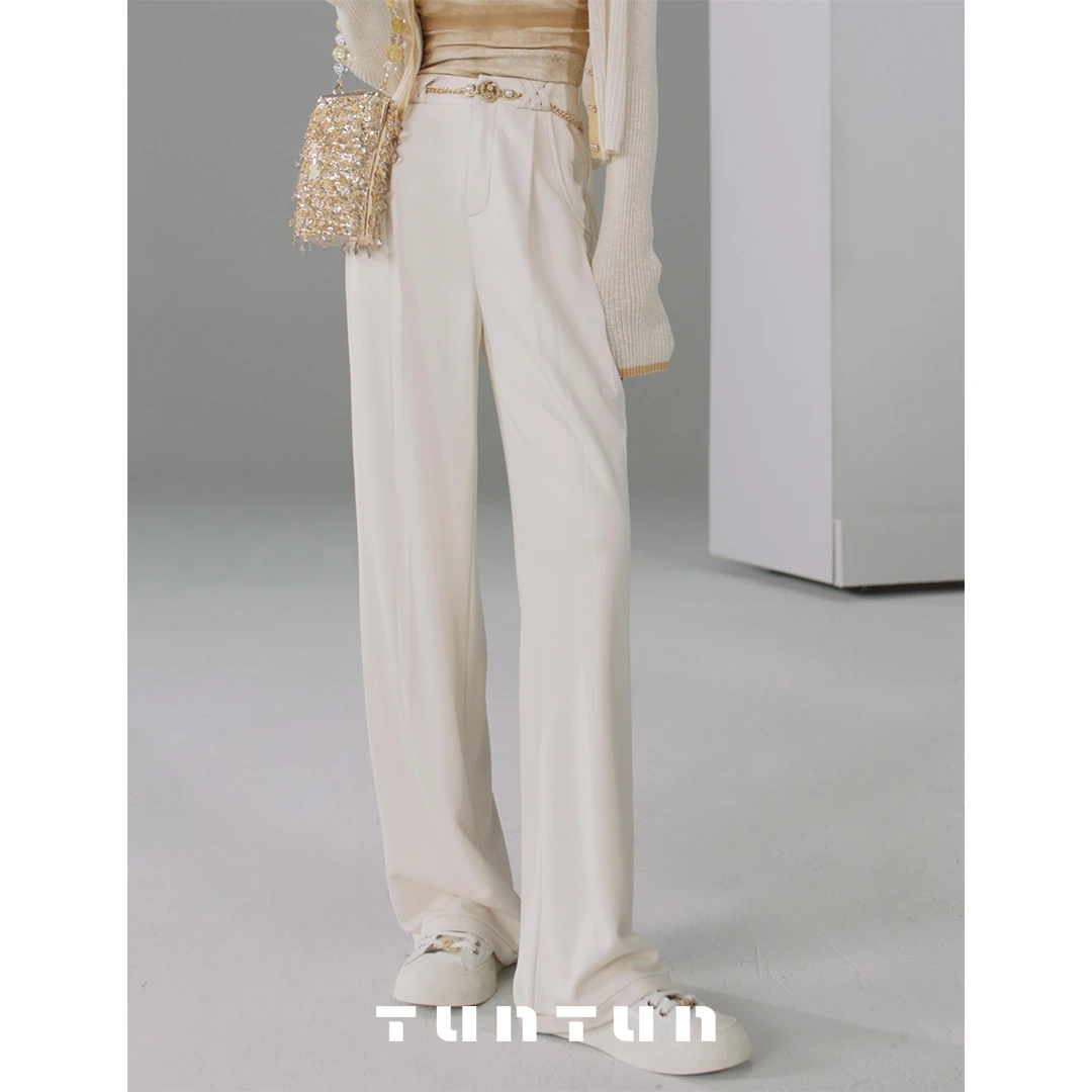 吞金兽内购会【特立独行】慵懒有腔调 肌理感后腰显瘦时尚针织长裤