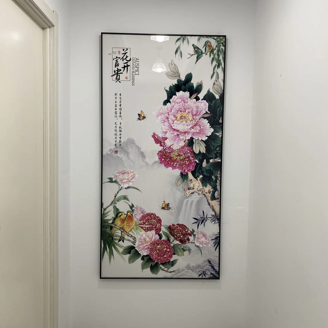 晶瓷晶贝加晶钻 玄关画 花开富贵  X32