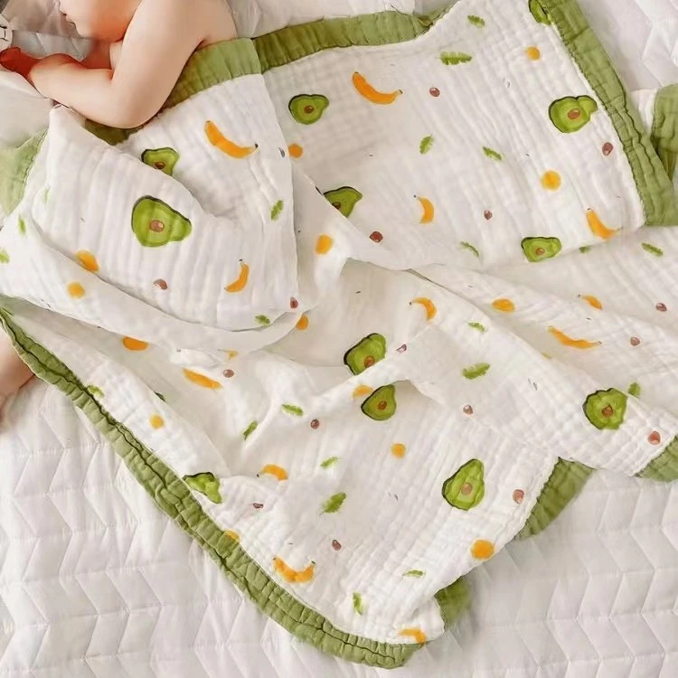 婴儿宝宝浴巾纯棉全棉吸水纱布新生幼儿六层包被家用宝宝儿童盖毯