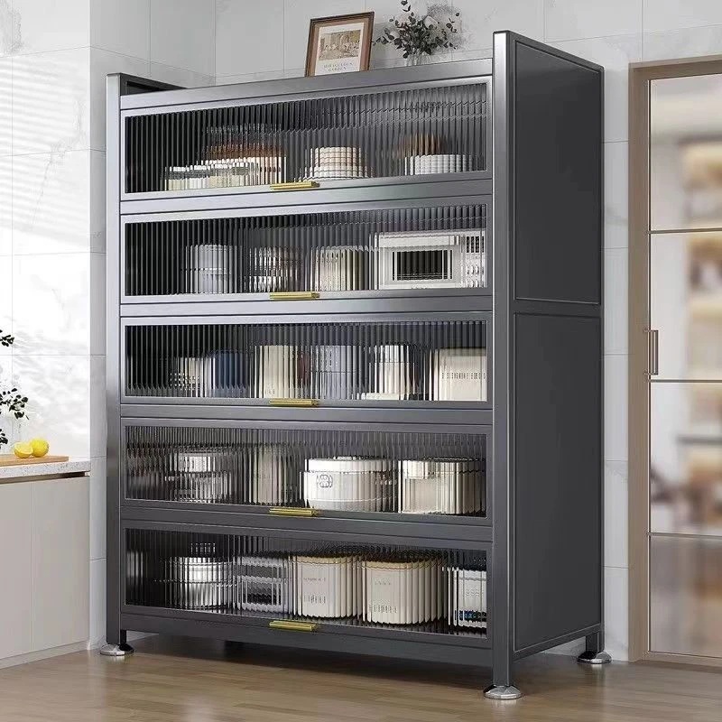 厨房收纳柜子多层储物柜微波炉烤箱带轮置物架家用功能锅具置物柜