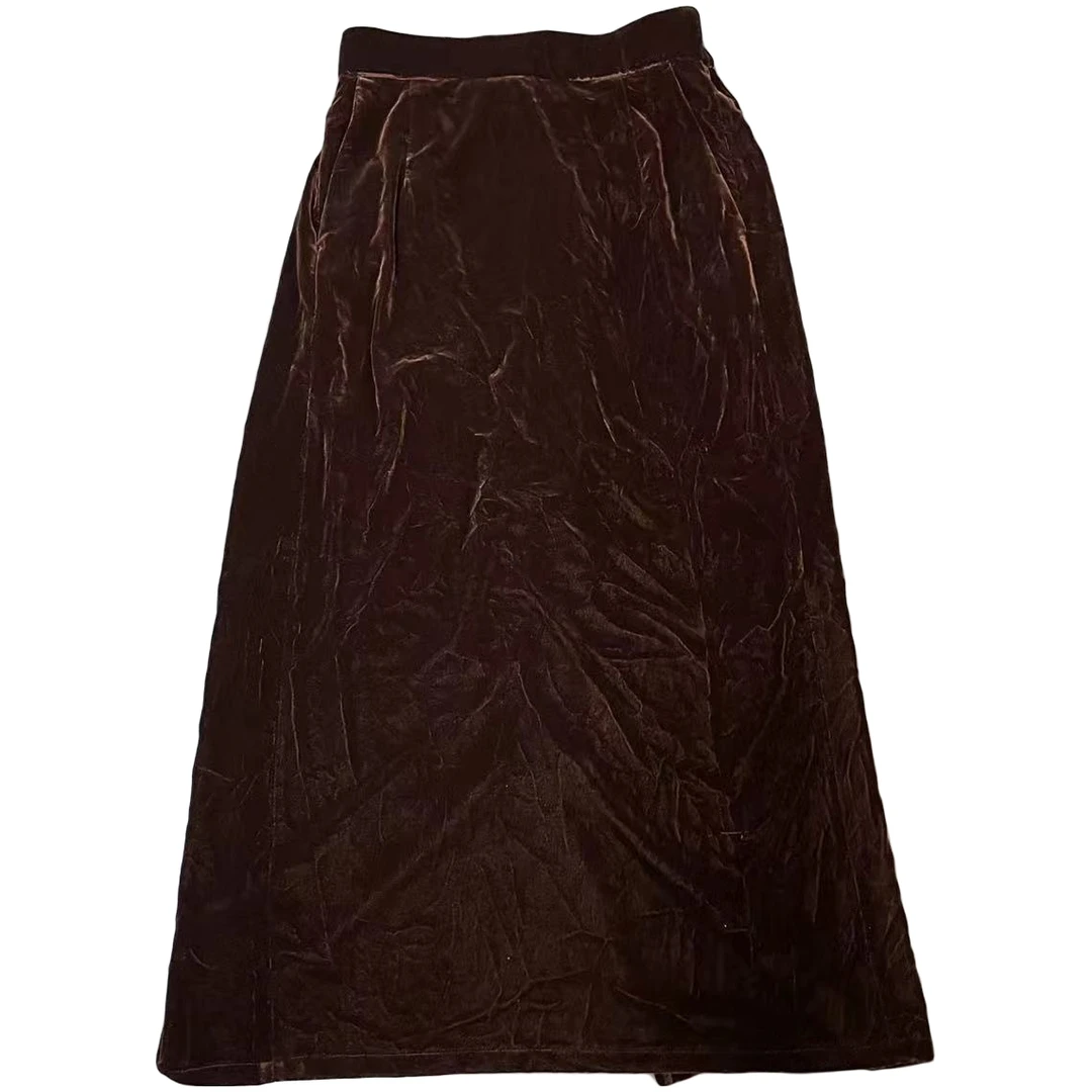 【外贸精品】0006 半身裙 高级绒感松紧腰