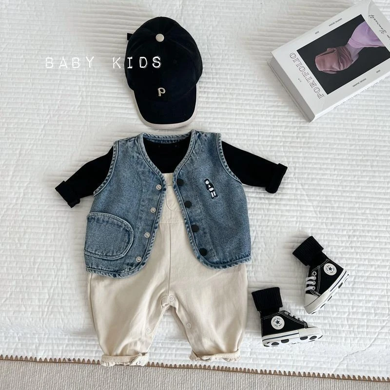 耀火粉丝专属男女宝宝春秋装新款洋气牛仔马甲婴幼儿百搭外套坎肩