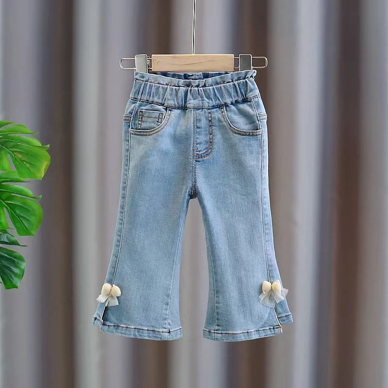 女宝微辣牛仔裤新款小童韩版