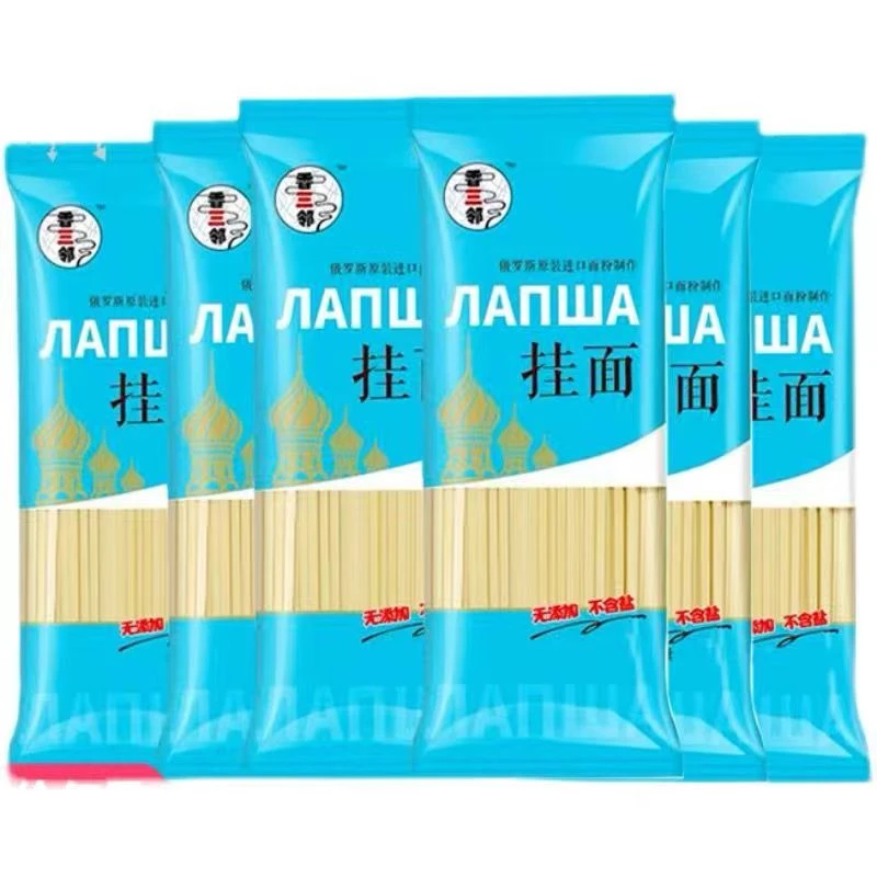拍一发五俄罗斯面粉制作挂面香三邻面条无盐添加面条方便面食130g