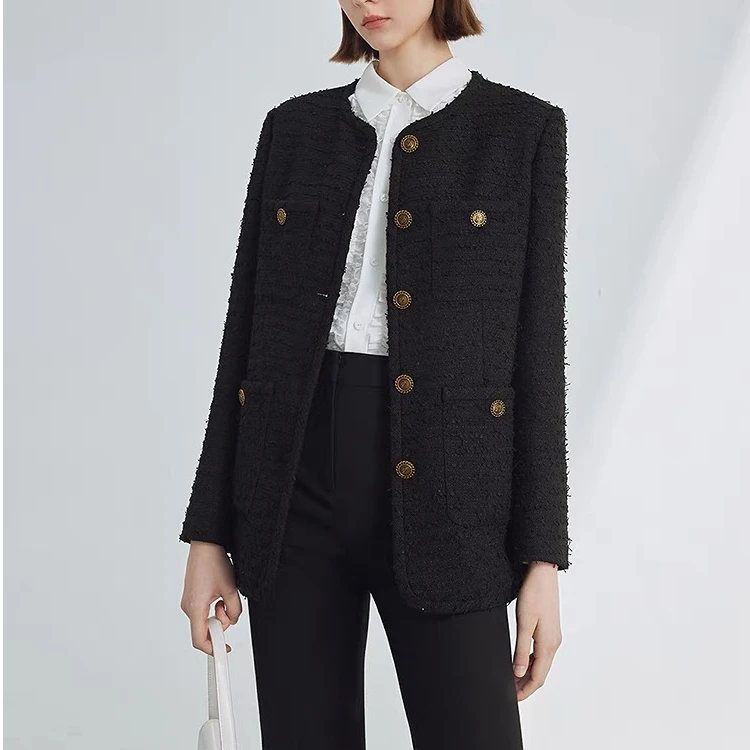 2024飞秒新品《COCO》秋季时尚复古气质设计师小香风外套