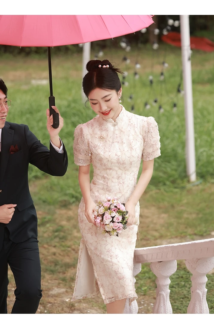 新中式旗袍敬酒服新娘（直播间选款下单，完美主义者误拍）