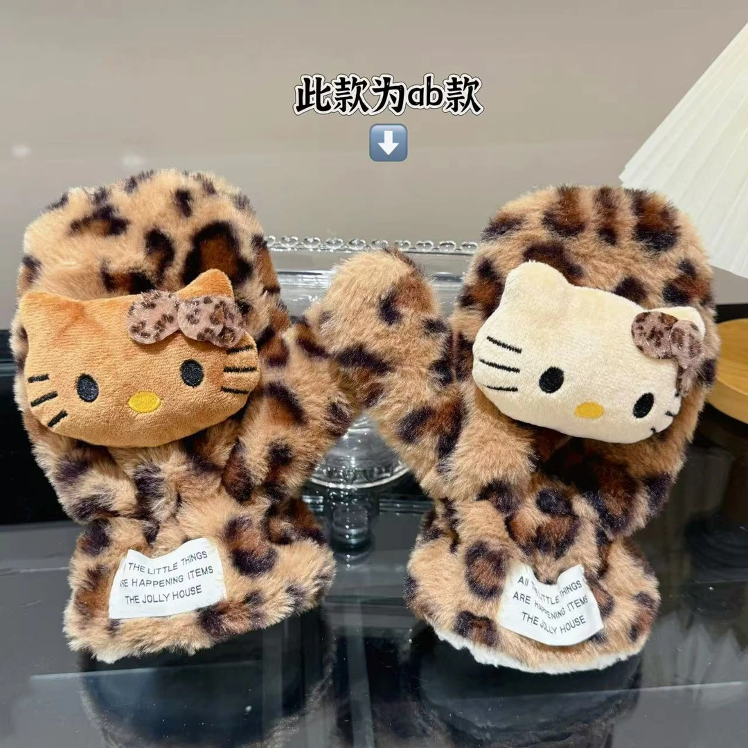 雏奇精选  冬款毛绒KT猫手套【10岁-成人】