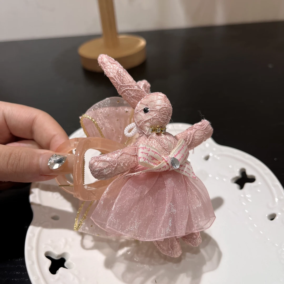 雏奇精选 韩版粉色兔子抓夹Z1