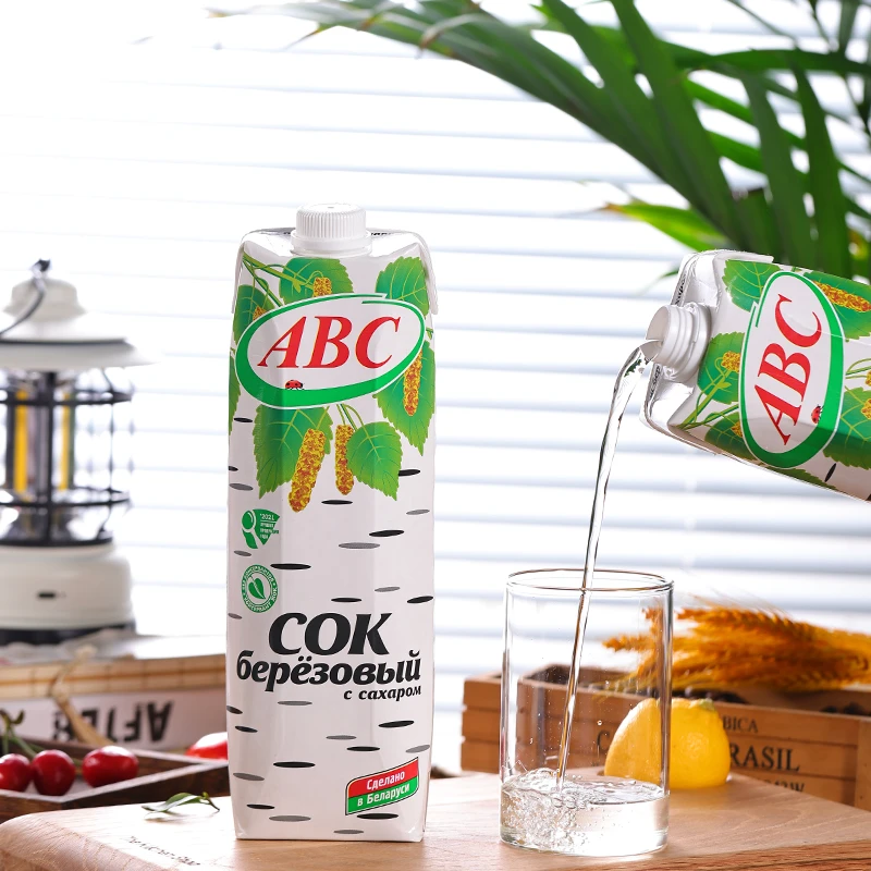 lz白俄罗斯进口森林大自然提取桦树汁饮料1000ml*2瓶
