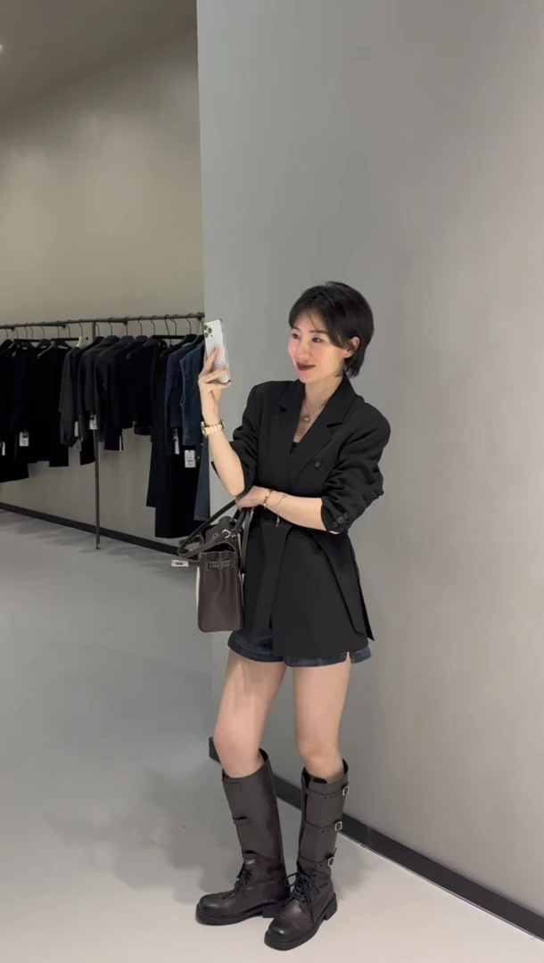 【 H·J 】复古时尚机车长筒靴2669