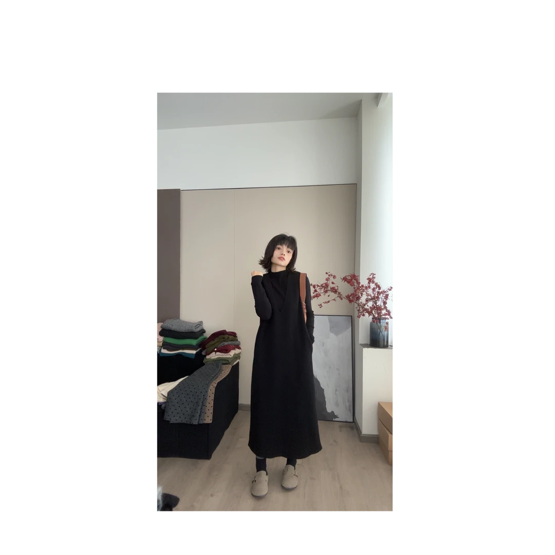【全民女友连衣裙..】百搭连衣裙外穿可叠穿宽松背心连衣裙