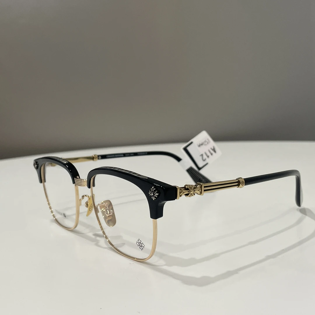 【A112】重工系列高段位玩家钛系列眼镜晓彤黑金+1.61防蓝光镜片