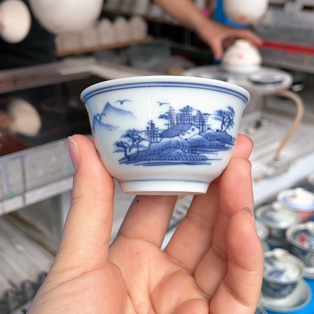【闪购商品】青花釉下彩杯子竹****哥