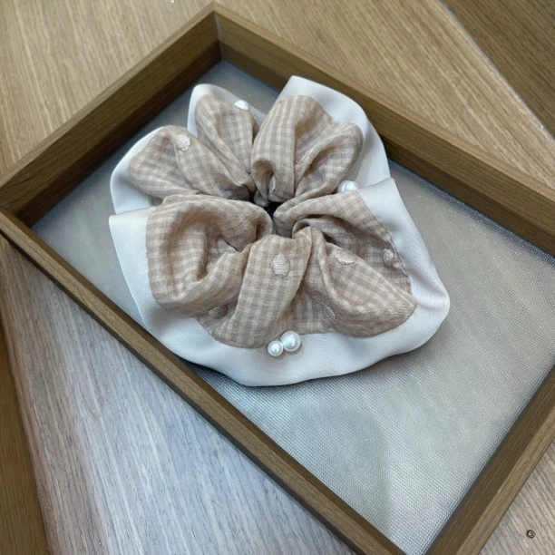 A-324韩版咖色珠珠气质大肠圈