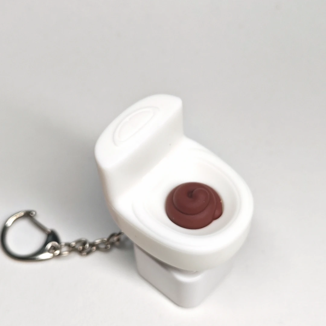 创意搞怪马桶整蛊发声玩具搞笑恶搞钥匙扣挂件解压玩具可爱尖叫鸡