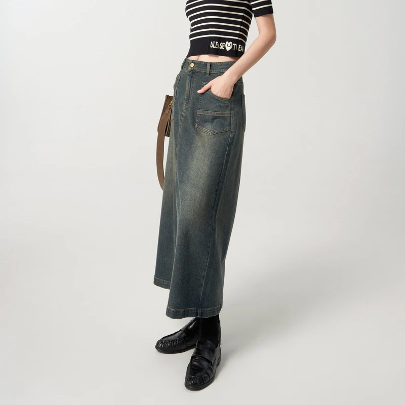 U/TI/尤缇牛仔蓝牛仔裙子UK3D1290419