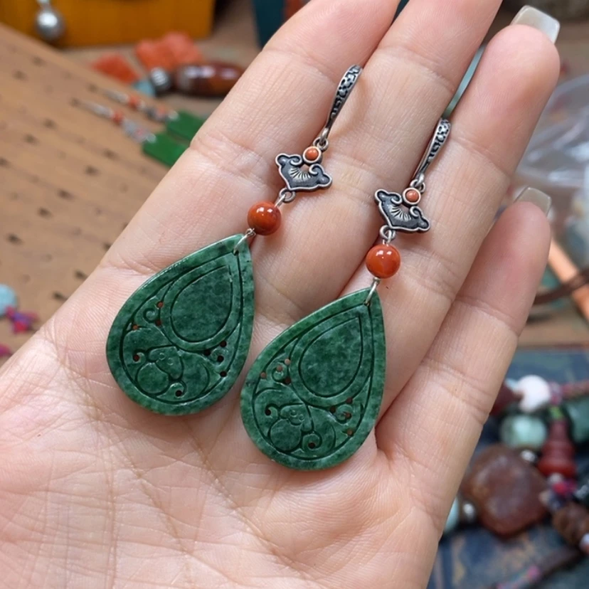 【闪购商品】翡翠耳饰未镶嵌耳环