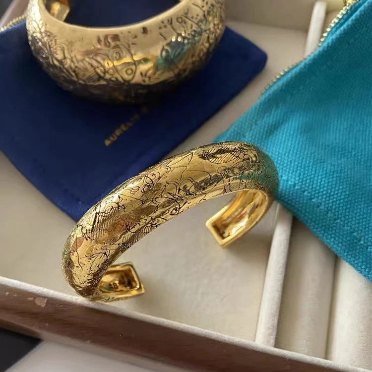 合金手镯 法国小众品牌 Aurelie Bidermann ROSALBA窄手镯女首饰